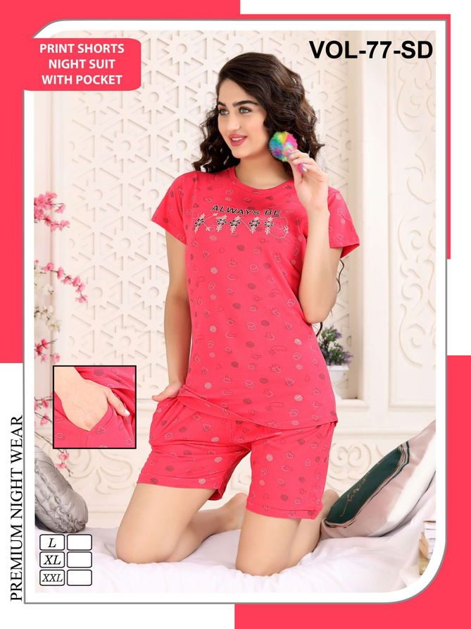 Vol 77 Sd By Fashion Talk Western Short Night Suit Catalog